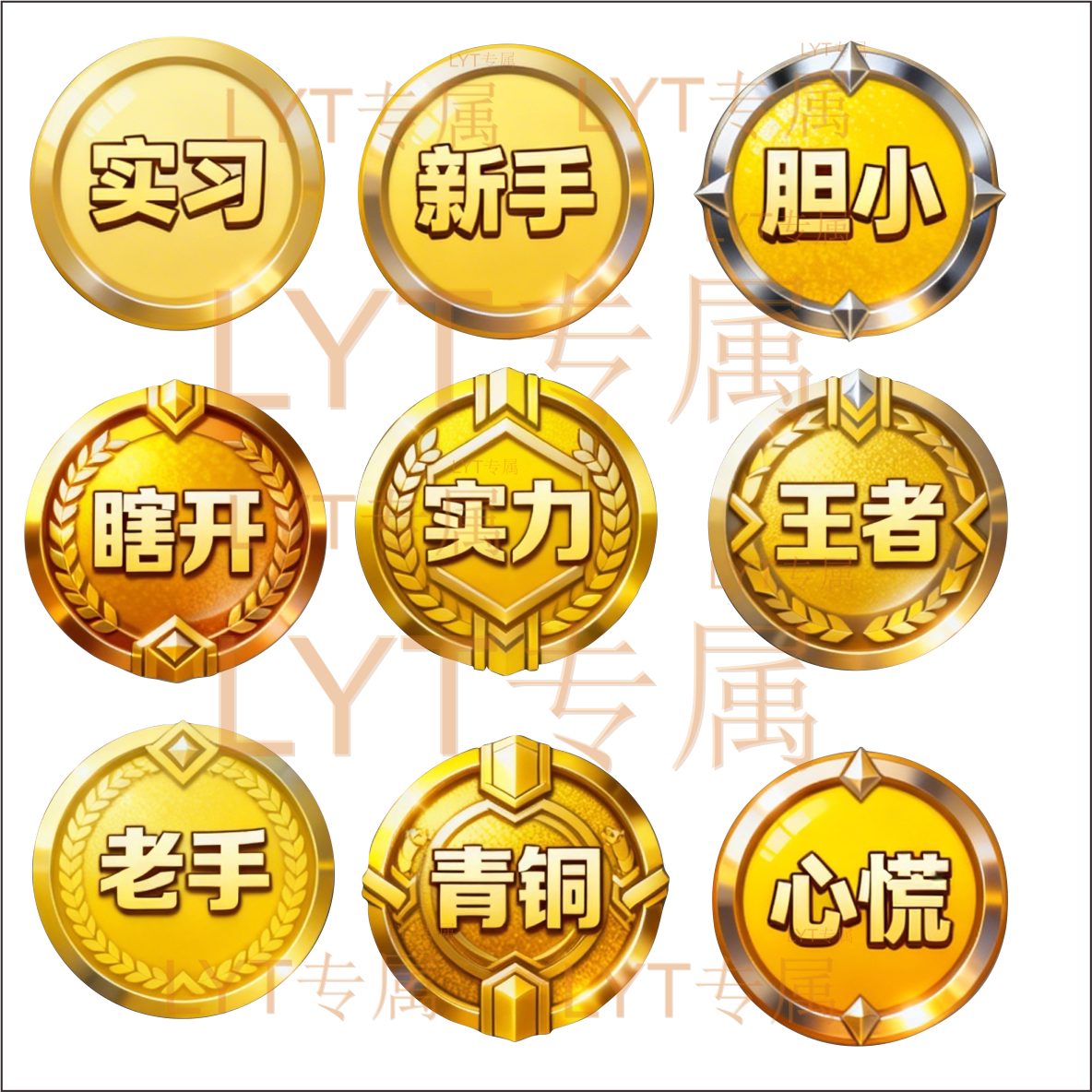 实习新手金色徽章车尾贴