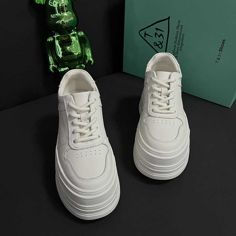 透气真皮百搭休闲松糕鞋时尚厚底