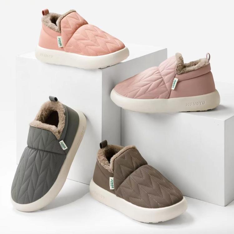 男士冬季加绒保暖棉拖鞋