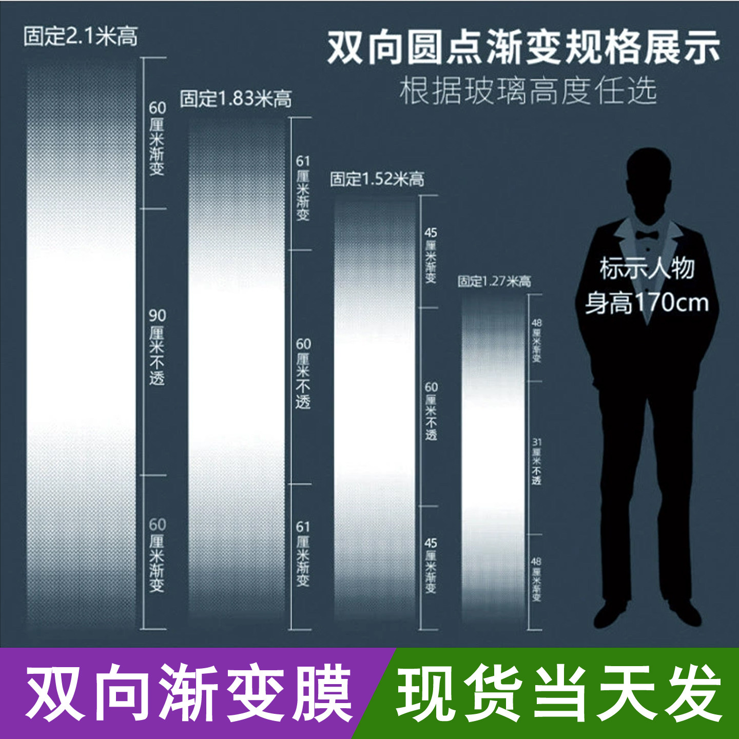 渐变膜单双向圆点雾化渐变办公室淋浴房隔断装饰半透明批发定制,家居饰品,防窥贴/膜,淘宝优惠券,粉丝福利购,淘宝优惠卷