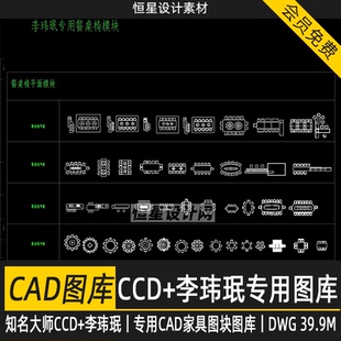 室内设计大师CCD郑忠李玮珉家装酒店CAD家具图块图库模块DWG合集