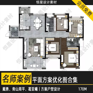 戴勇、青山周平、葛亚曦平面方案户型设计优化图合集名师作品