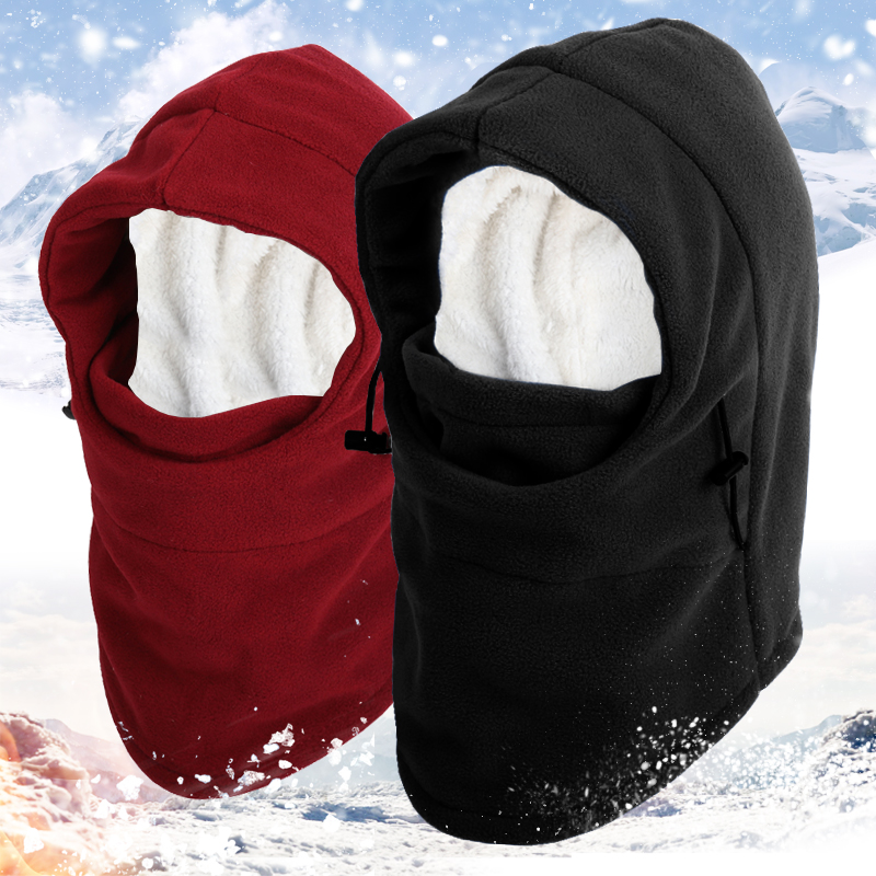 帽子冬季骑车加厚加绒包头帽男女士冬天保暖抓绒头套防风遮脸电动