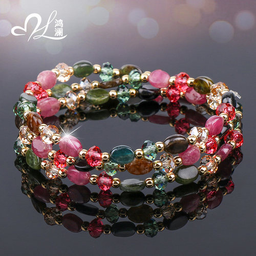 碧玺三圈随形2025年新款手串珠子