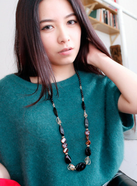 水晶毛衣链长款百搭简约大气个性韩国时尚配饰挂饰项链女秋冬挂件