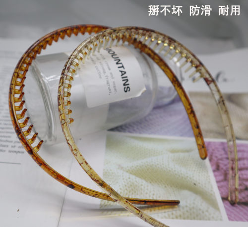 韩国AS树脂带齿防滑细发箍洗脸