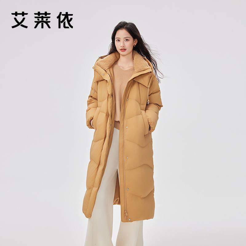 艾莱依温暖泡芙感羽绒服商场同款立领连帽好穿显瘦防风保暖外套冬
