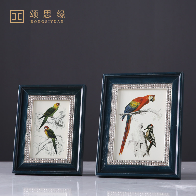 美式北歐創意藍色實木相框 現代簡約家居樣板房間軟裝飾品擺件設在類目 家居飾品, 相框/畫框中 - 來自Buy2taobao.com提供專業的淘寶代購服務