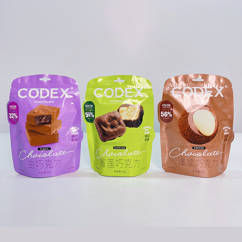 codex库德士巧克力榴莲夹心 生巧纯可可脂奶油爆浆休闲零食广东