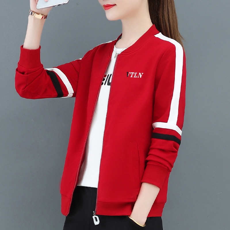 拉链开衫卫衣女春秋薄款棒球服