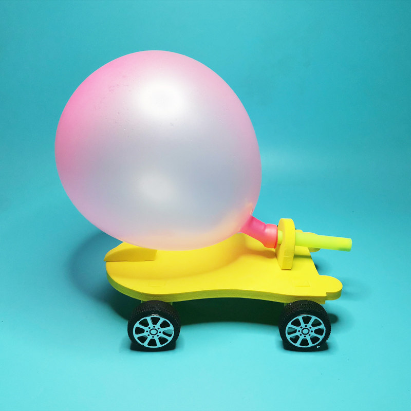 反冲力气球小车科技小制作小发明diy手工材料幼儿园科学实验玩具