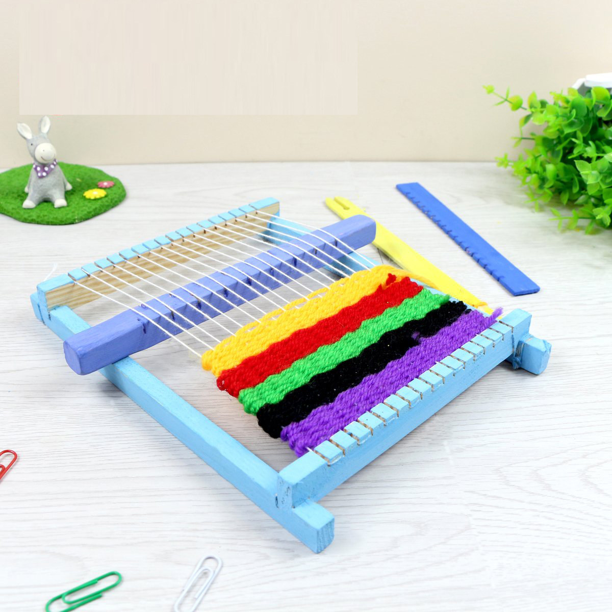 织布机模型学生科技diy手工图片