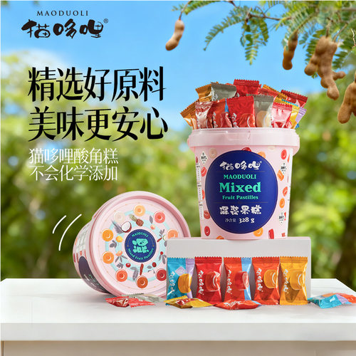 猫哆哩多口味精美桶装328g分享装