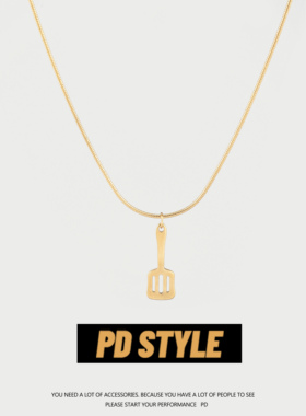 PDSTYLE 轮到你了！金铲铲之战钛钢项链男女个性ins吊坠不掉色潮