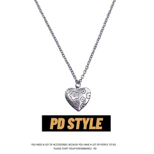 PDSTYLE自制春夏心形花朵字母锁骨链可爱百搭情侣项链ins毛衣链