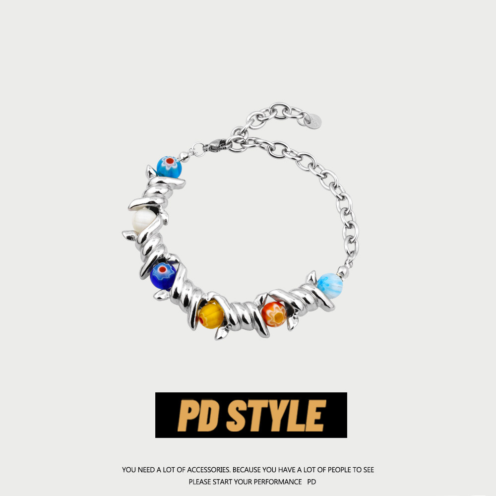 男女钛钢人造水晶小众设计