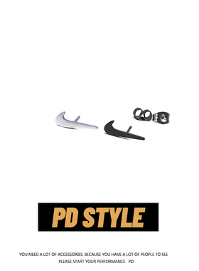 PDSTYLE自制 2020新款打钩耳钉男女简约小巧个性耳环ins网红情侣