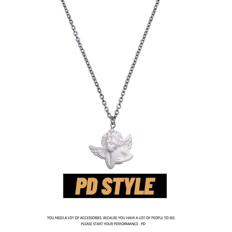 pdstyle自制丘比特土酷情侣项链