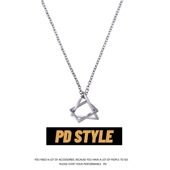 PDSTYLE自制 极简风三角方块几何钛钢项链个性 嘻哈男女ins毛衣链