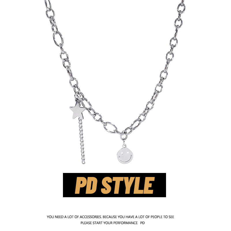 pdstyle自制冷淡风ins五角星项链
