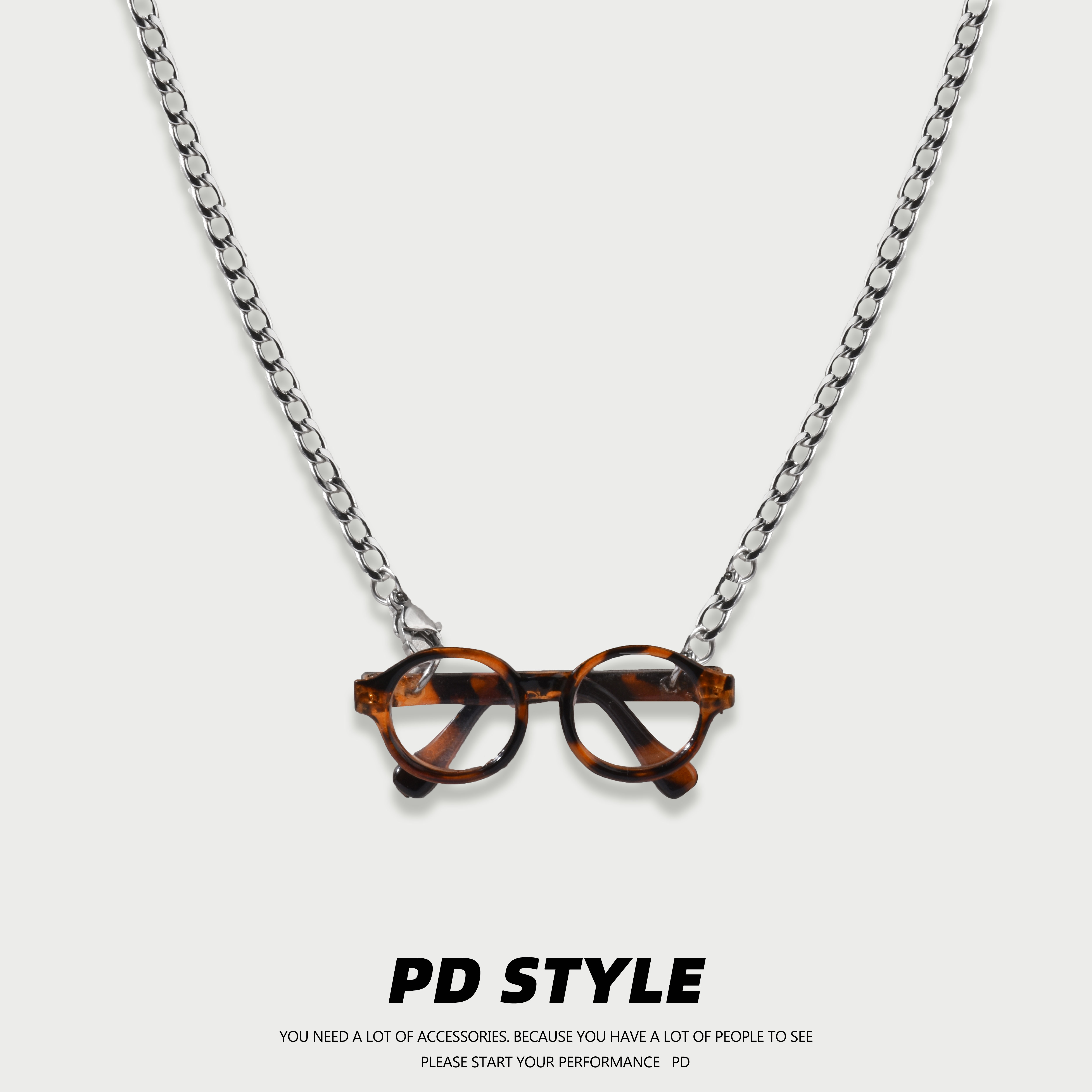 搞怪眼镜项链男女生墨镜情侣款