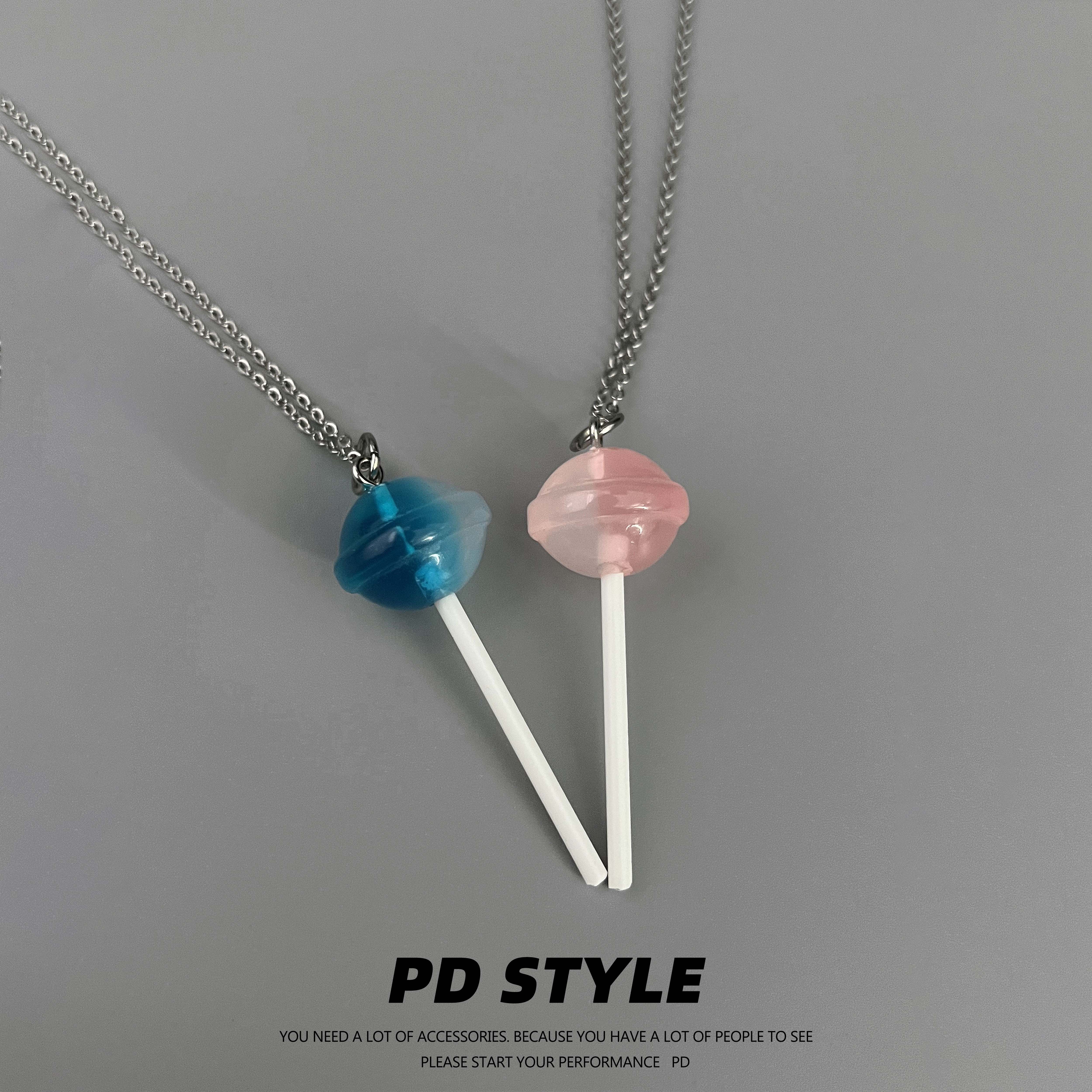 PDSTYLE送你一根棒棒糖！情侣项链一对渐变款男女生礼物配饰潮品-封面