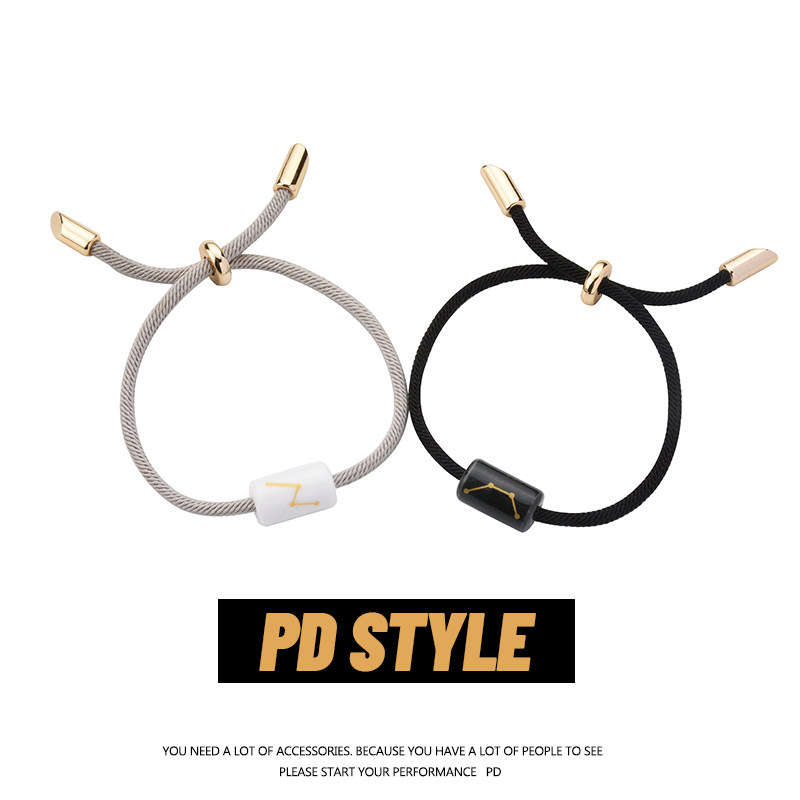 PDSTYLE自制十二星座情侣手链男女ins学生闺蜜款手绳一对首饰品潮