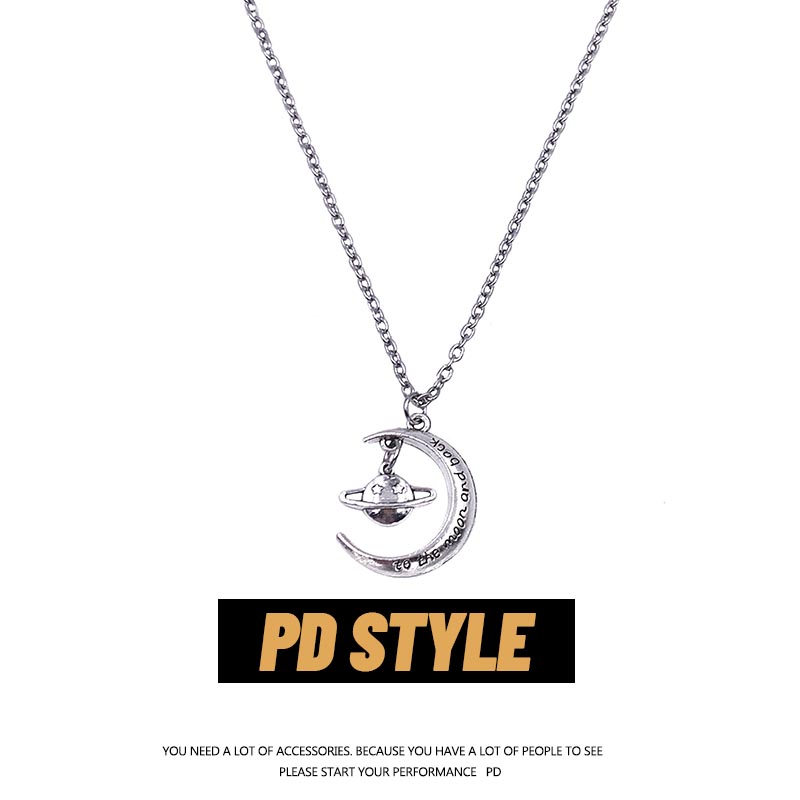 ins自制行星世界吊坠学生毛衣链