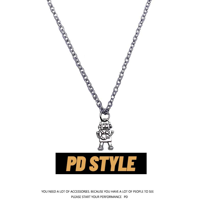 自制爱心机器人蒸汽波INS项链