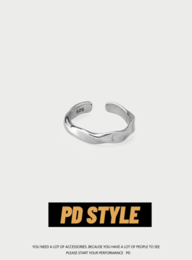 PDSTYLE 莫比乌斯环情侣款戒指一对简约百搭开口指环男女小众设计