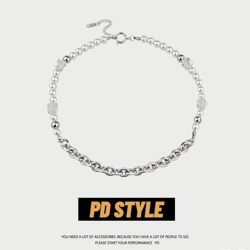 钛钢珍珠拼接男女钛钢不掉色