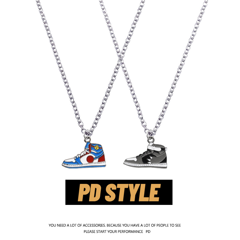 自制嘻哈潮鞋INS吊坠学生项链