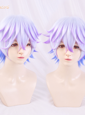SUNCOS Paradox live 矢户乃上 那由汰 动漫cos假发 三层渐变短发
