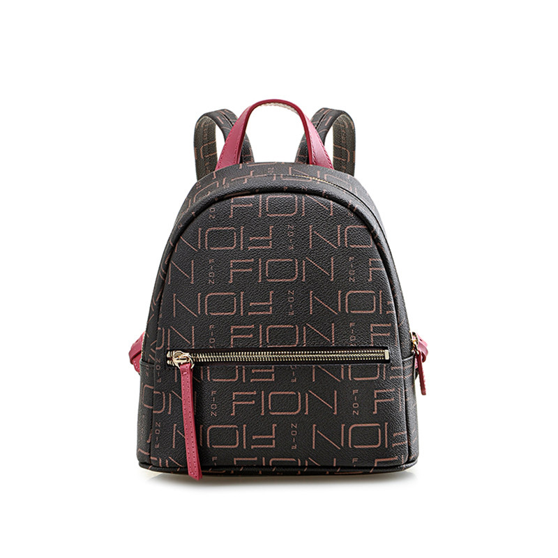 【香港】fion/菲安妮新款双肩包旅行包 女士印花青年防水名牌书包