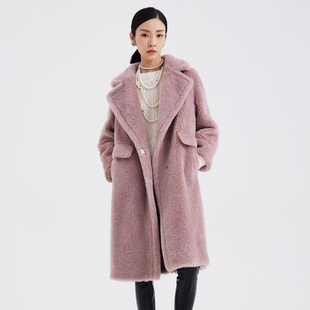 ZORANZI 庄子女装秋冬季中长款羊剪绒大衣外套WPR42868-WPR42870