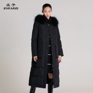 ZORANZI 荘子 ダウンジャケット レディース ロング 冬 ホワイトダックダウンジャケット WEM43130