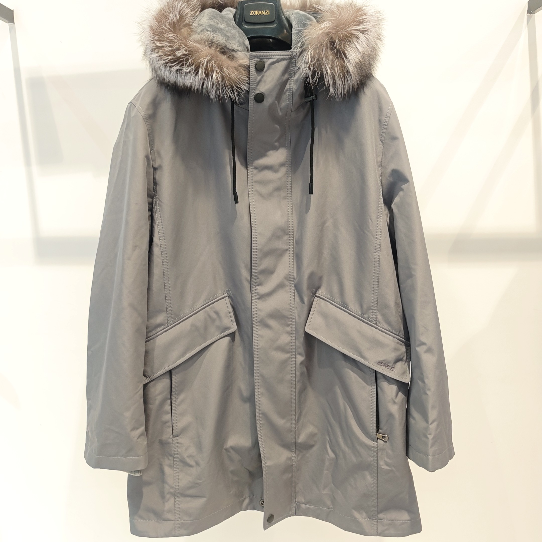 ZORANZI 庄子男士冬季羊剪绒毛内胆狐狸毛领可拆派克外套ZYQ69964