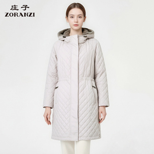 水貂毛派克服女中长款 冬季 连帽保暖外套WNU4666D 庄子女装 ZORANZI