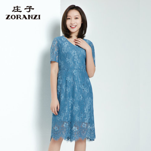 ZORANZI庄子优雅气质蕾丝连衣裙