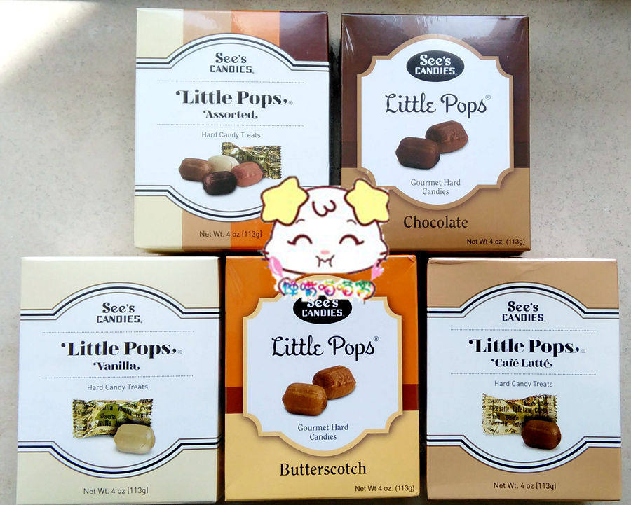 美国See's candies see s无棒棒棒糖 糖块4味/混合5款盒装选113g