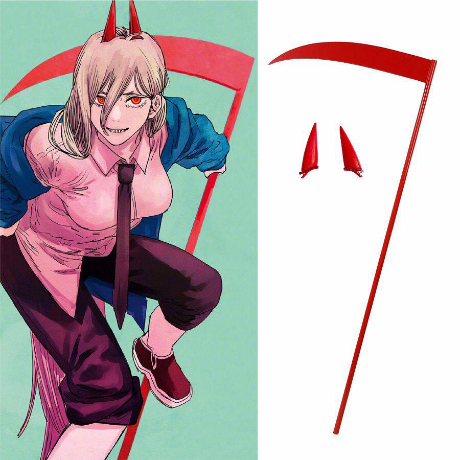 电锯人 帕瓦cosplay 泡沫恶魔角 镰刀 可拆 便携 周边同款