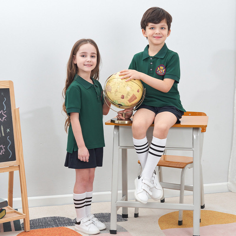 夏季幼儿园园服夏装英伦风小学生班服套装儿童校服小班拍照毕业服