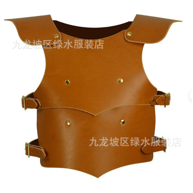 2022欧洲中世纪新款复古复兴皮甲铆钉舞台表演cosplay摄影道具