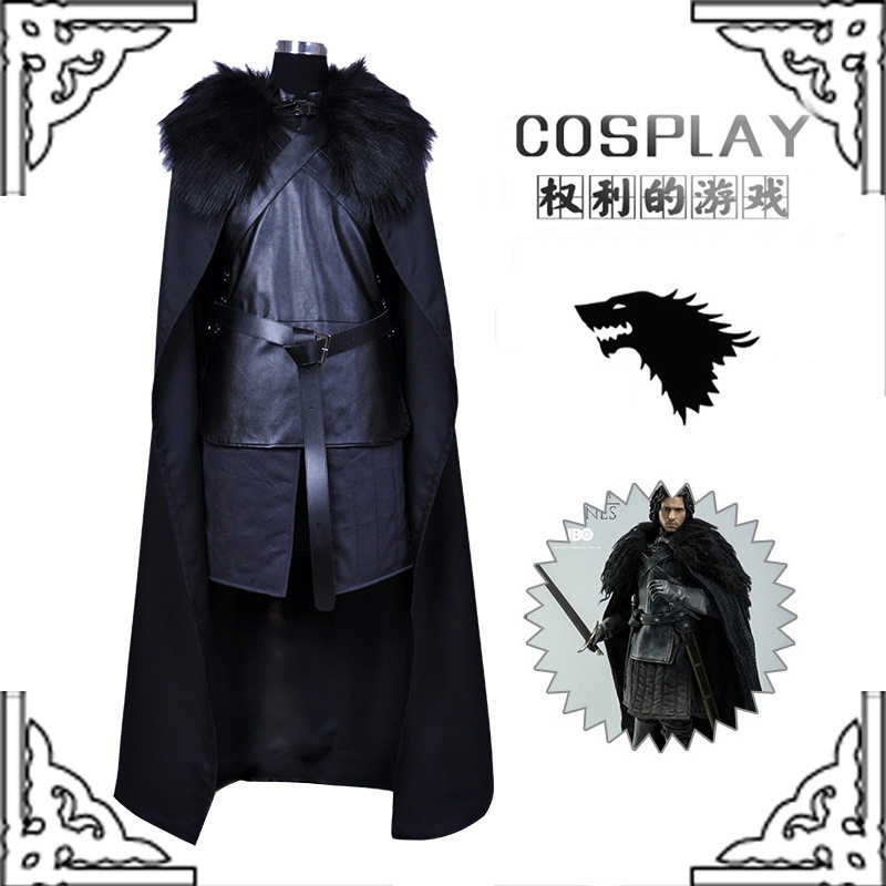 冰与火之歌权力的游戏角色扮演舞台服 琼恩.雪诺cosplay服装斗篷