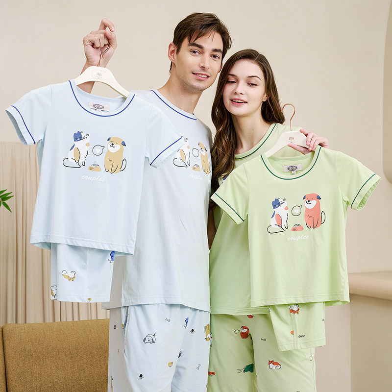 美标100%纯棉儿童睡衣小孩家居服男女短袖短裤家庭亲子装夏季,童装/婴儿装/亲子装,家居服套装,淘宝优惠券,粉丝福利购,淘宝优惠卷