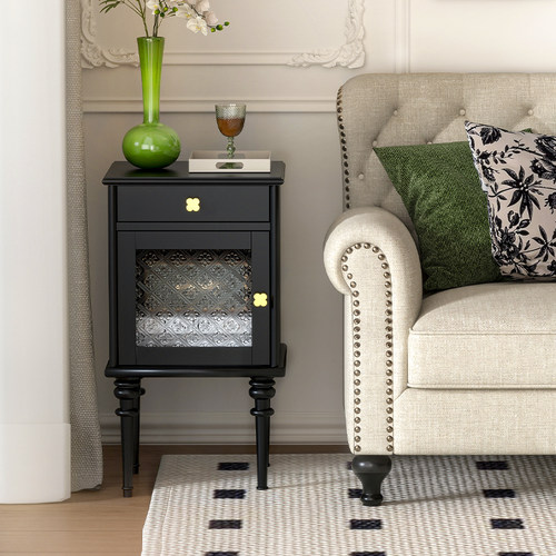 吉森木业榉木法式复古窄边柜