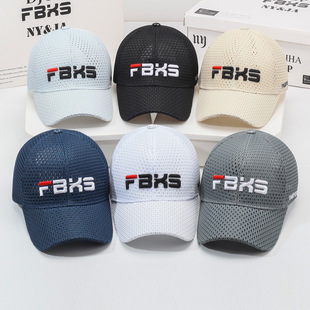 Sun cap Baseball cap 夏潮流鸭舌帽刺绣字母网眼棒球帽透气网帽