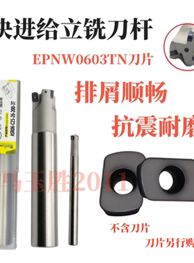 数控ASR06快进给立铣刀杆/大进给EPNW0603TNPE配套刀片