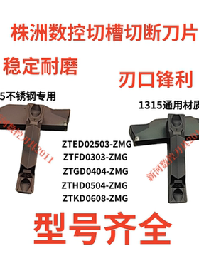 株洲切槽切断刀片ZTED02503/D0303 ZTGD0404 ZTHD0504 钢件不锈钢