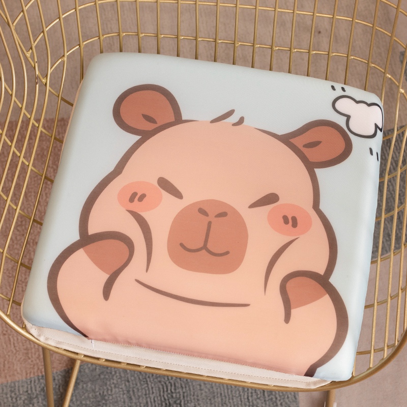 夏季冰丝卡皮巴拉水豚坐垫